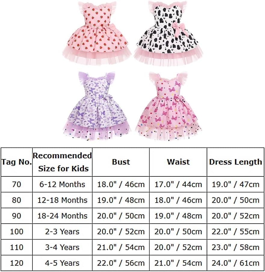 Toddler Girls Birthday Dress Cow Strawberry Shiny Confetti Tulle Princess Party Dresses Cake Smash Photo Shoot