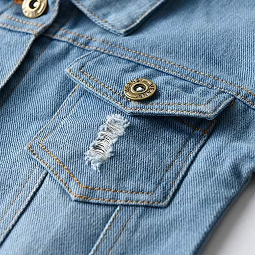 IMEKIS Toddler Denim Hooded Coat for Boys & Girls Fall Outwear