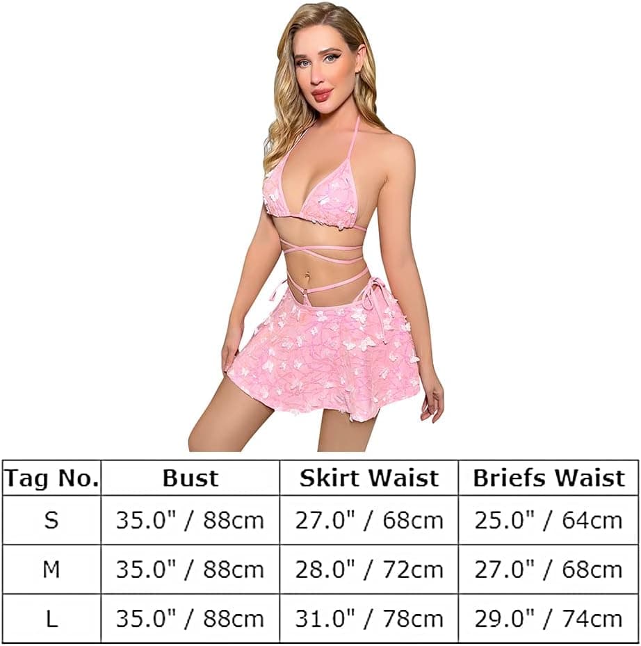 Women Butterfly Rave Outfit Fur Bra Skirt Music Festivals Halloween Cosplay Costume