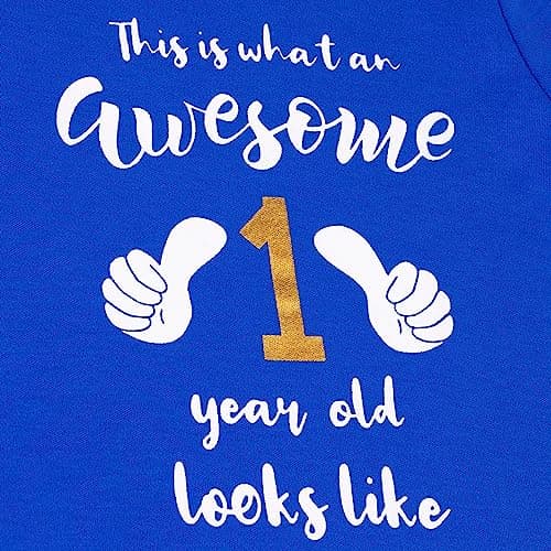 Cnins Funny Baby & Daddy Matching Outfit for 1st Birthday, Unisex 0-24M