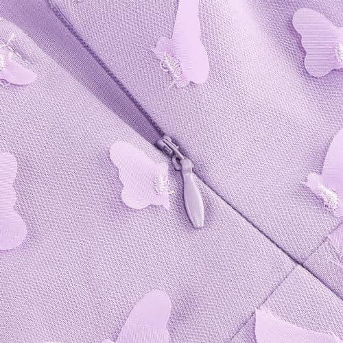 IWEMEK Girls Flower Embroidered Tulle Mesh Dress for Weddings & Birthdays