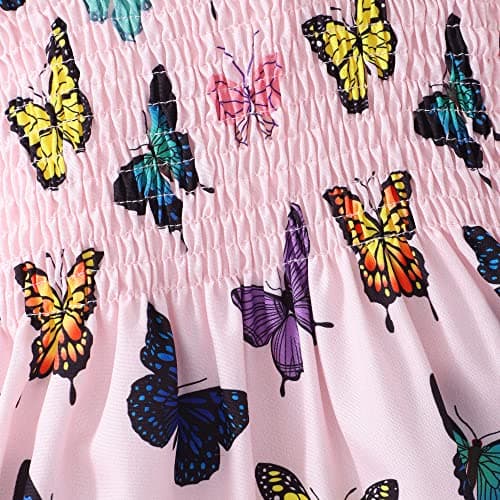 Retsugo Flutter Sleeve Birthday Party Dress for Girls 1-8 Years