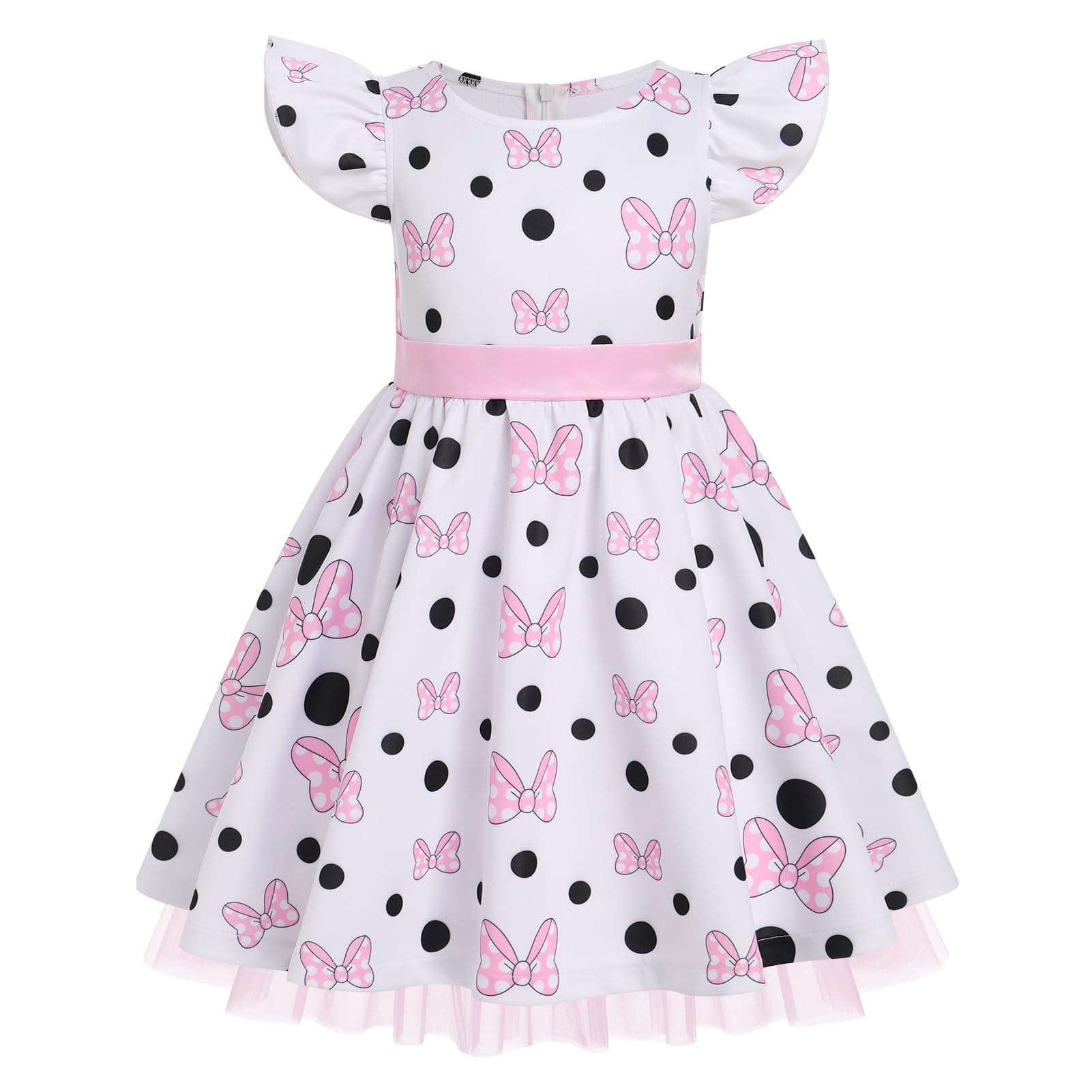 Mouse Birthday Dress for Toddler Baby Girl Princess- Polka Dots Cake Smash Halloween Costume Cosplay