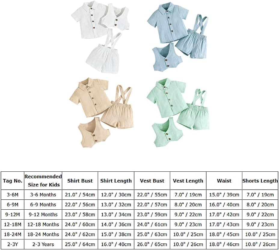 Toddler Baby Boy Baptism Christening Outfit Bowtie Dress Shirt Suspenders Shorts Vest Wedding Formal Suits