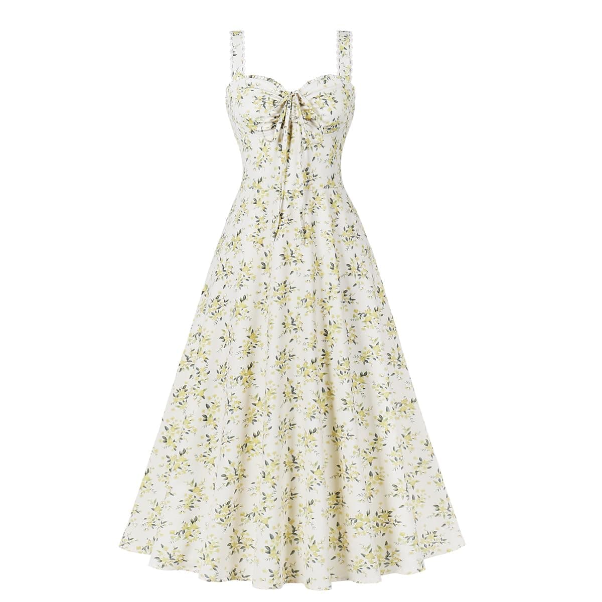 Floral Corset Dress: A Vintage Sundress for Women's Summer Parties