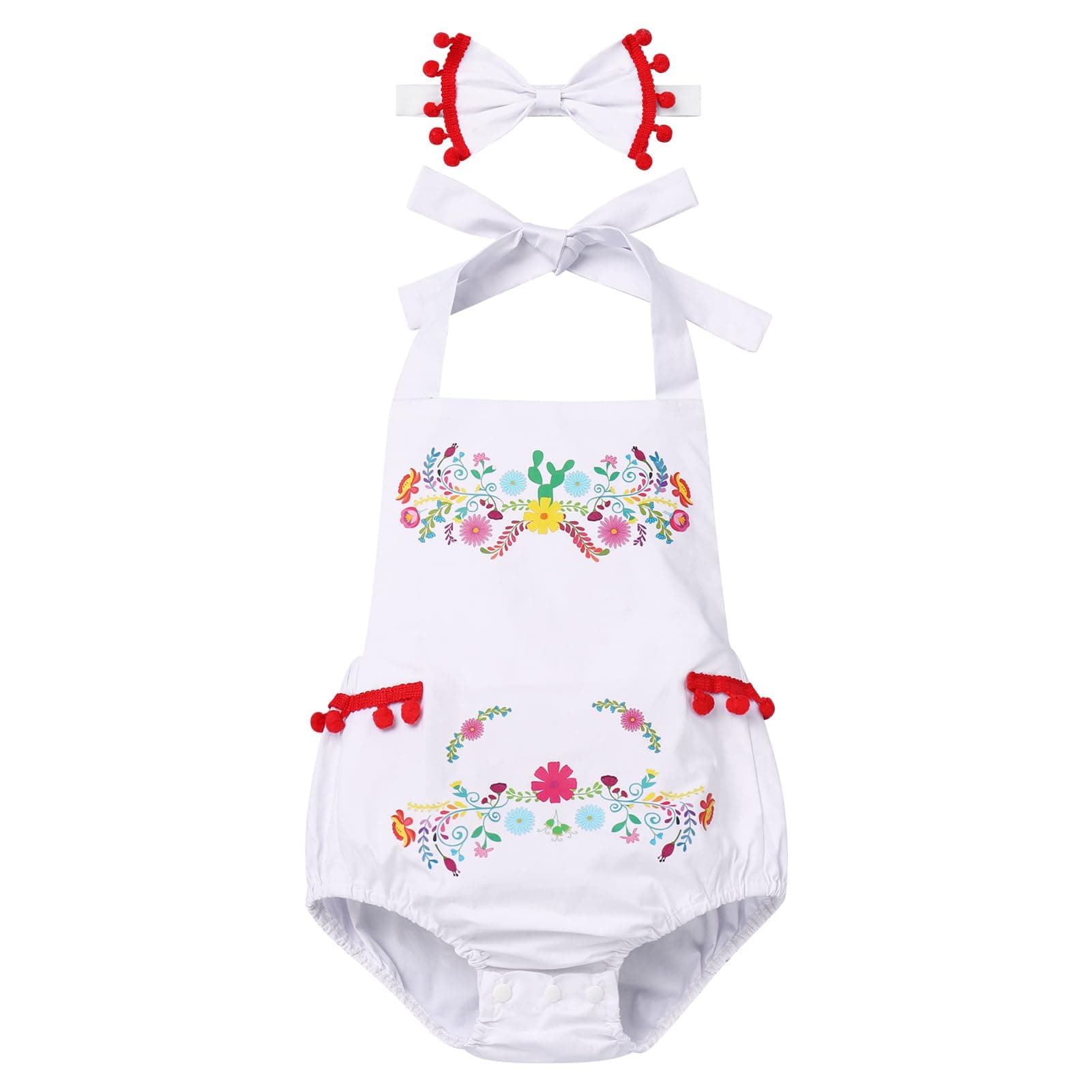 IMEKIS Newborn Baby Girl Mexican Fiesta 1st Birthday Outfit