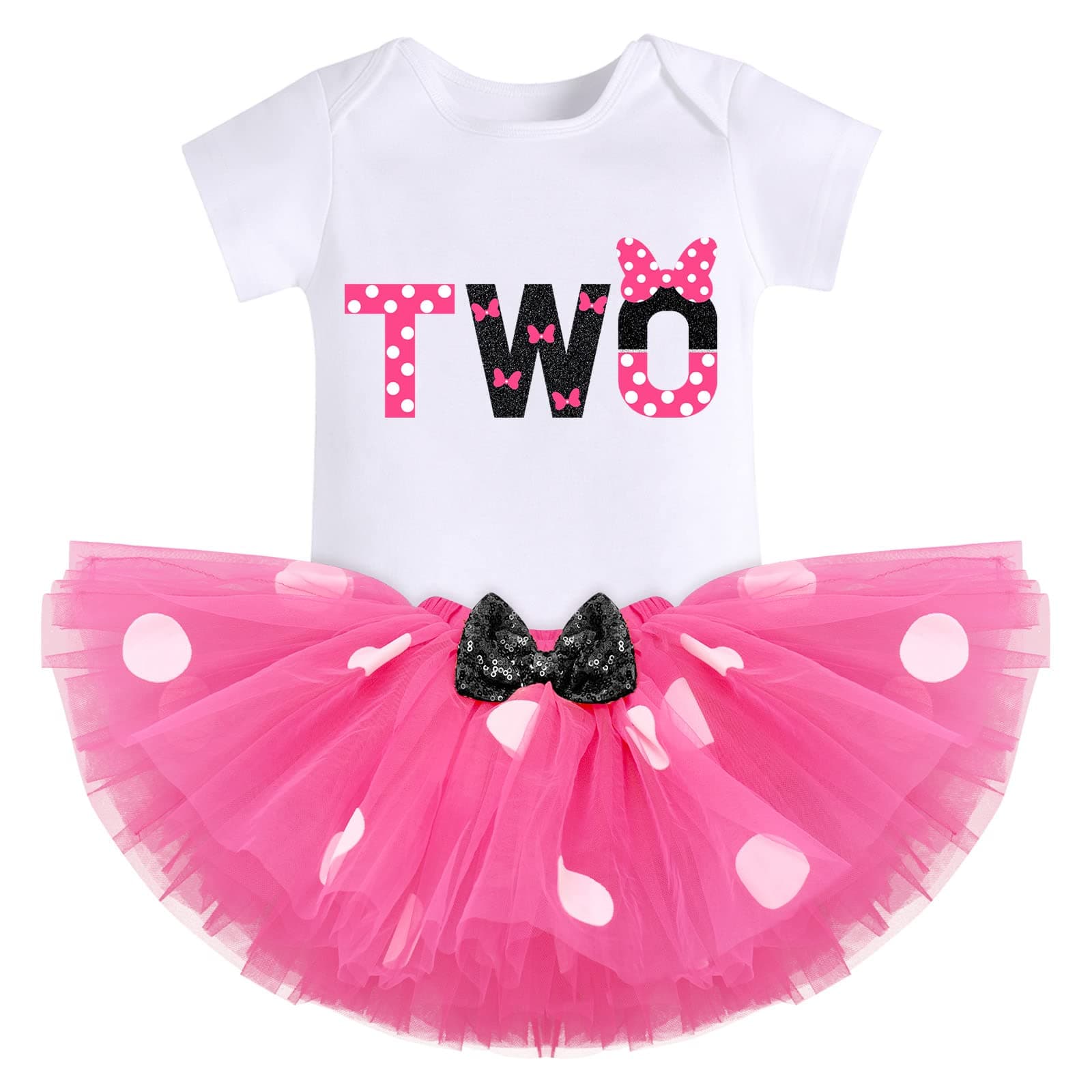 Baby Girl Mouse Birthday Outfit for 1st and 2nd Birthday Cake Smash