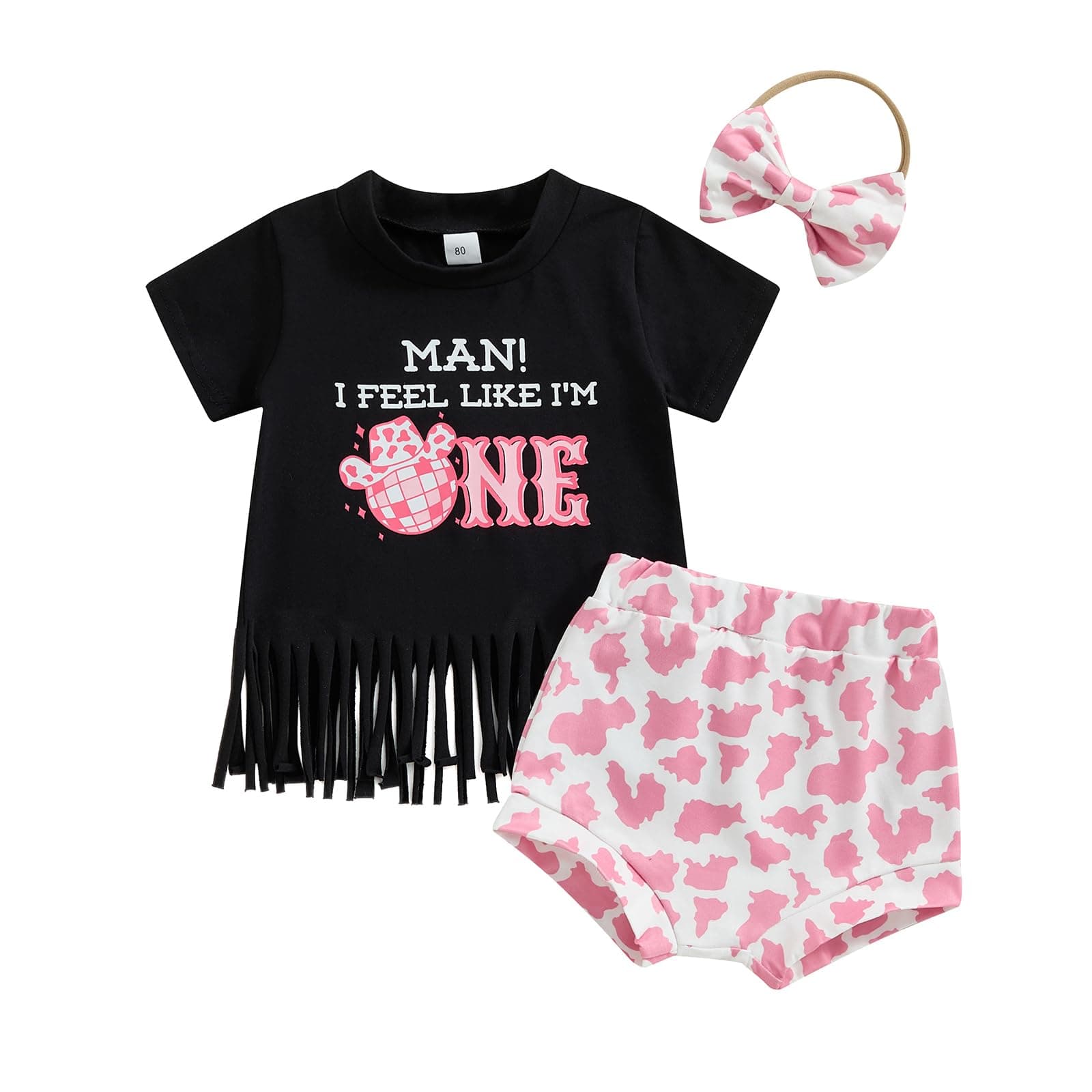 Frietlebird Baby Girl Short Sleeve Shirt & Shorts 2PCs Summer Outfit
