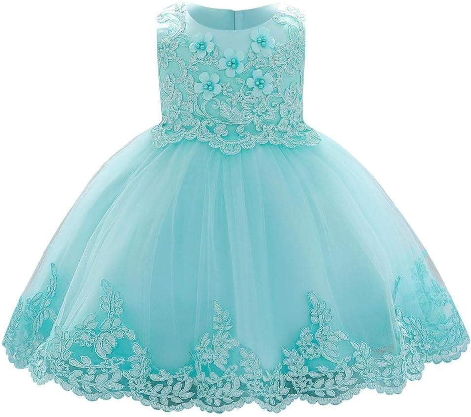 Toddler Baby Girls Flower Dress Christening Baptism Princess Wedding Bridesmaid Birthday Pageant First Communion Dress