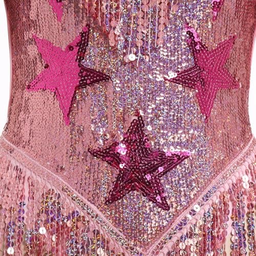 Women's Sequin Tassel Bodysuit for Music Festivals and Nightclubs