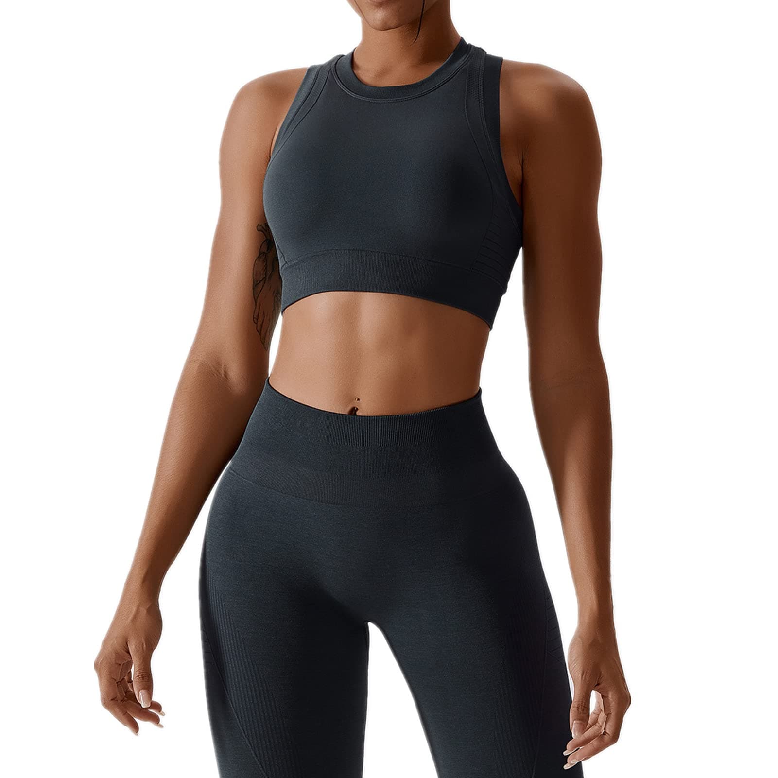 ABOCIW Women's Seamless Racerback Sports Bra & Leggings Set