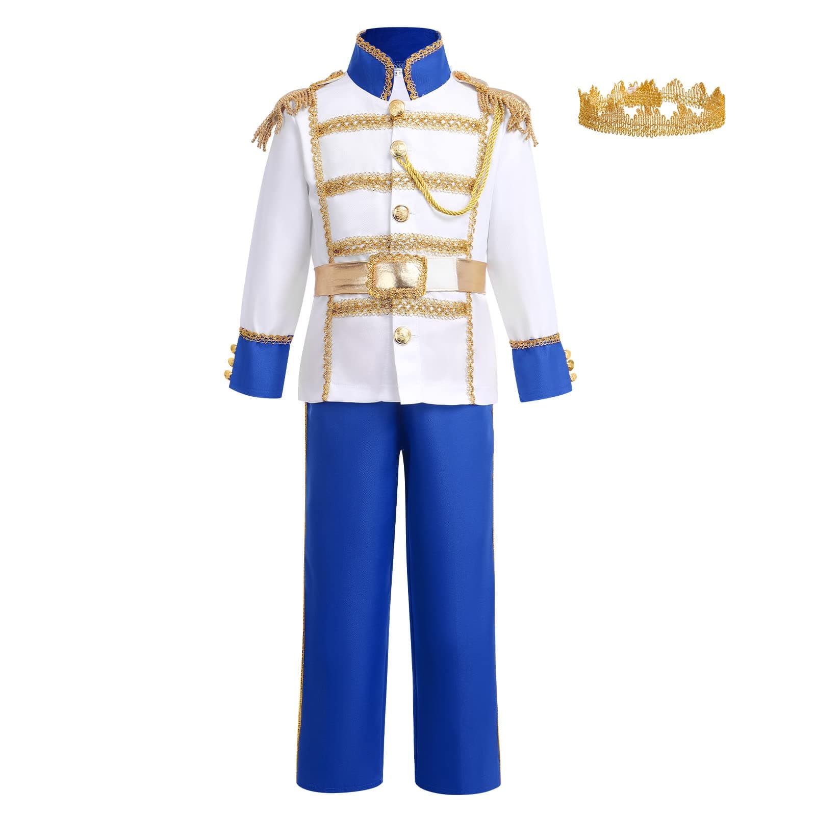 FYMNSI Boys King Prince Charming Costume - Halloween and Christmas Knight Cosplay Outfit