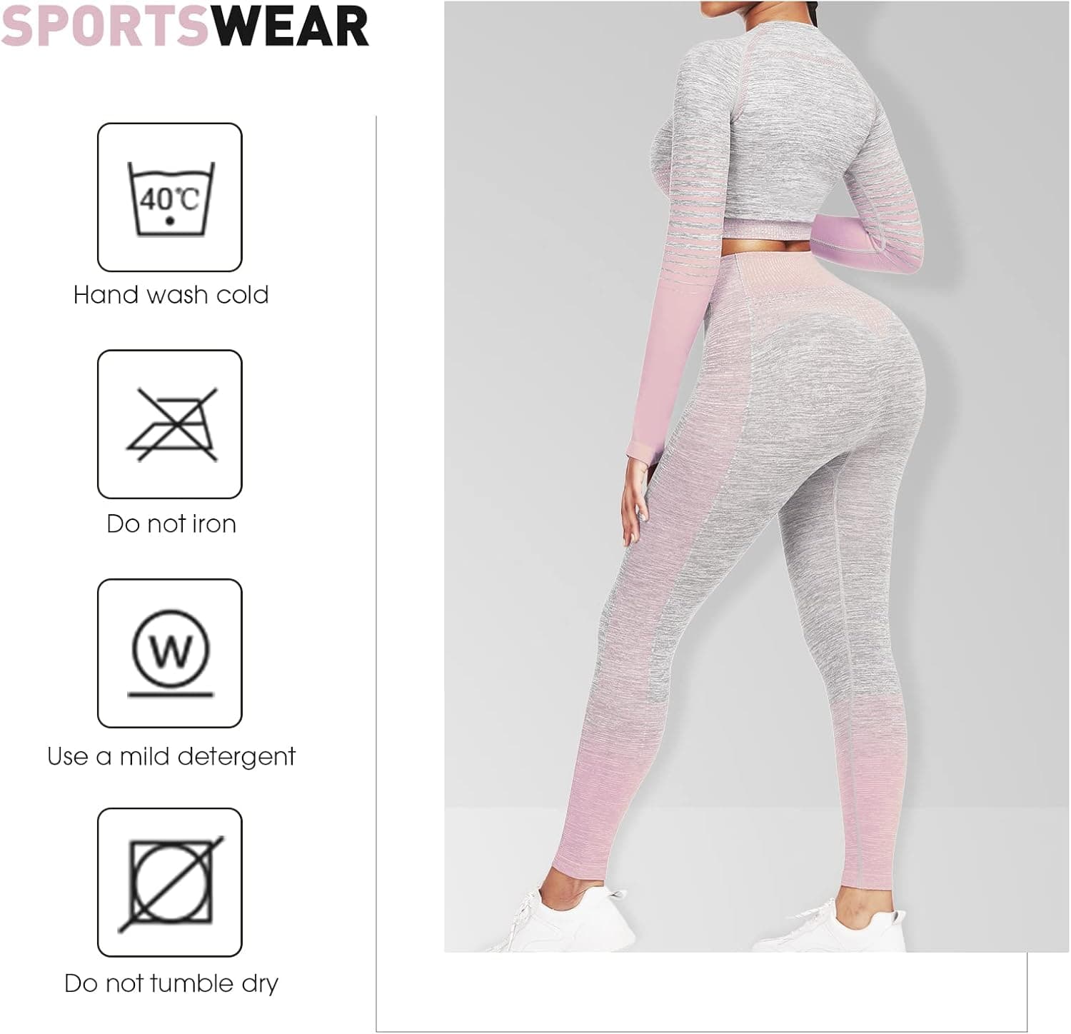 Workout Sets for Women 2 Piece High Waist Seamless Leggings and Crop Top Yoga Outfit