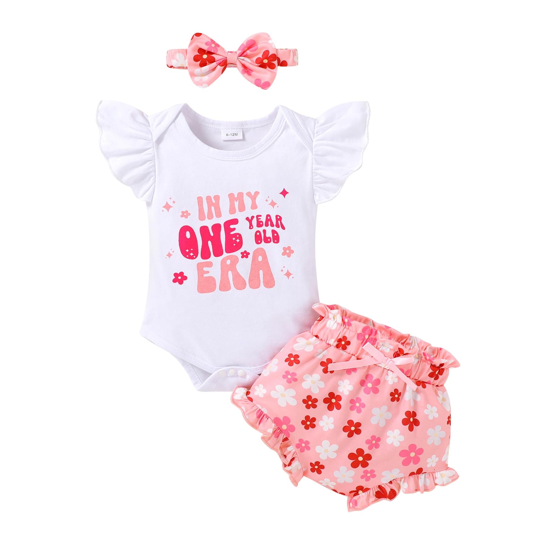Bumble Bee Print Romper for 1st Birthday Girls