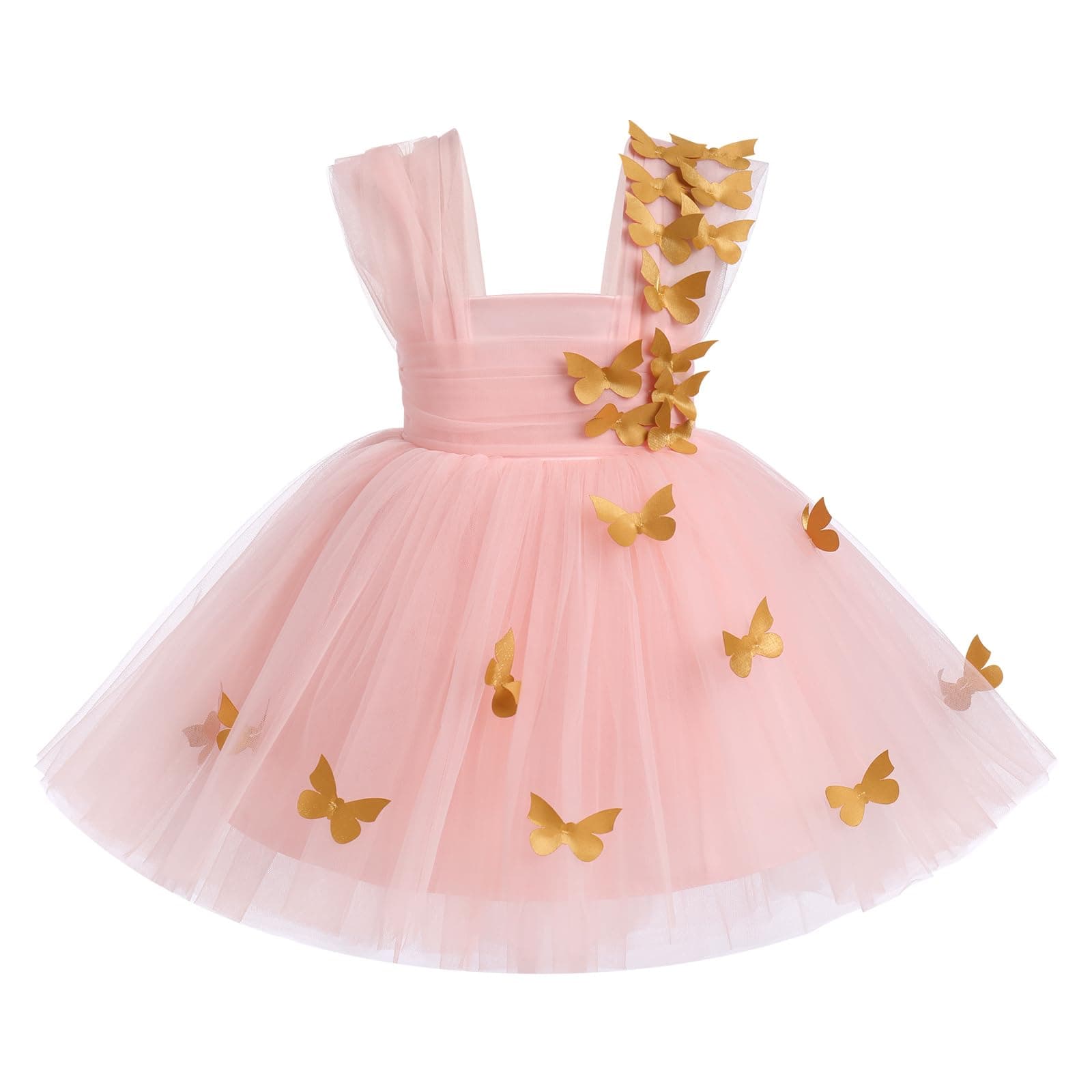 Toddler Girls' Butterfly Birthday Dress with Tulle - Formal & Photo Shoot Ready