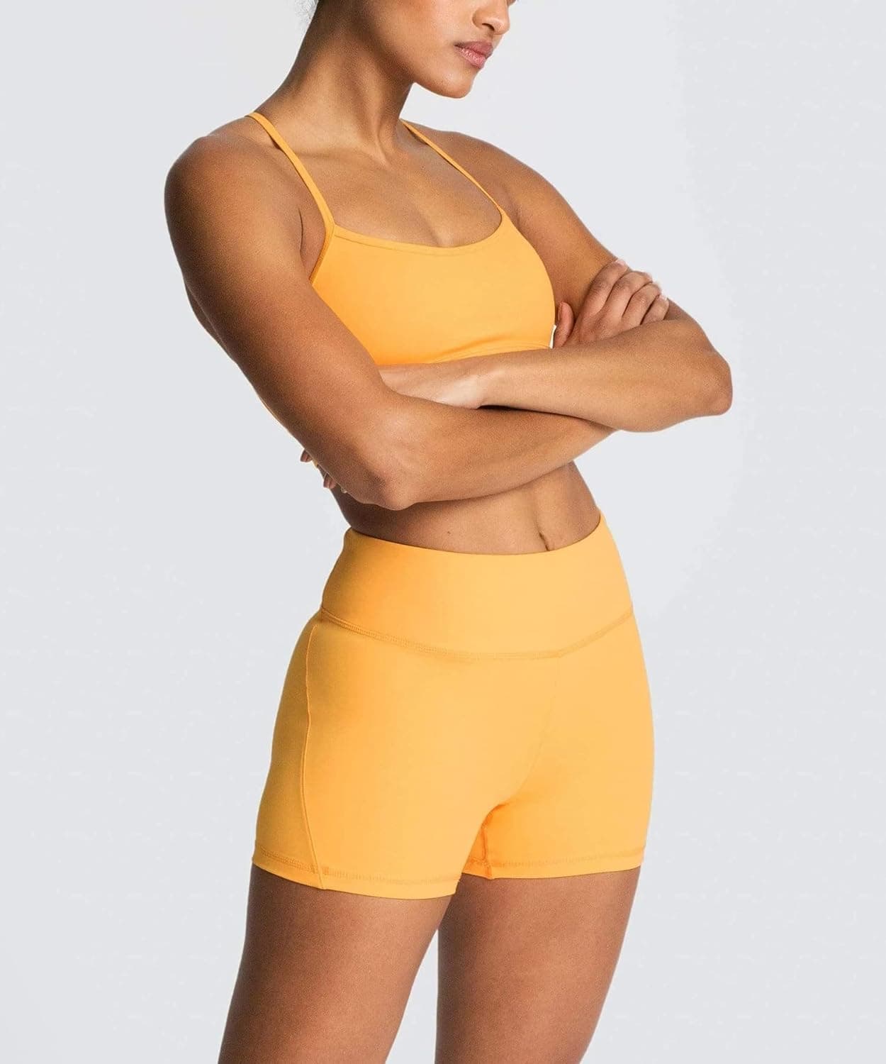 Women's Workout Sets 2 Piece Yoga Outfits High Waisted Yoga Leggings Shorts and Sports Bra Gym Clothes Tracksuit