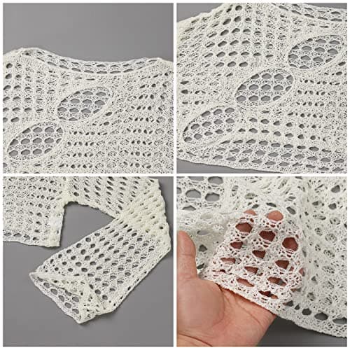 IMEKIS Hollow Out Crochet Knit Crop Tops
