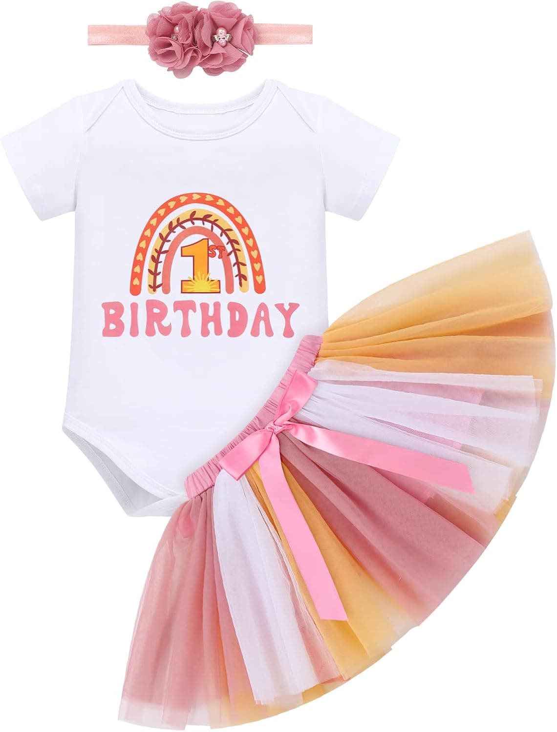 Baby Girls Space 1st Birthday Outfit Romper + Tutu Skirt + Headband Toddler Shiny Stars Cake Smash Photo Shoot Clothes
