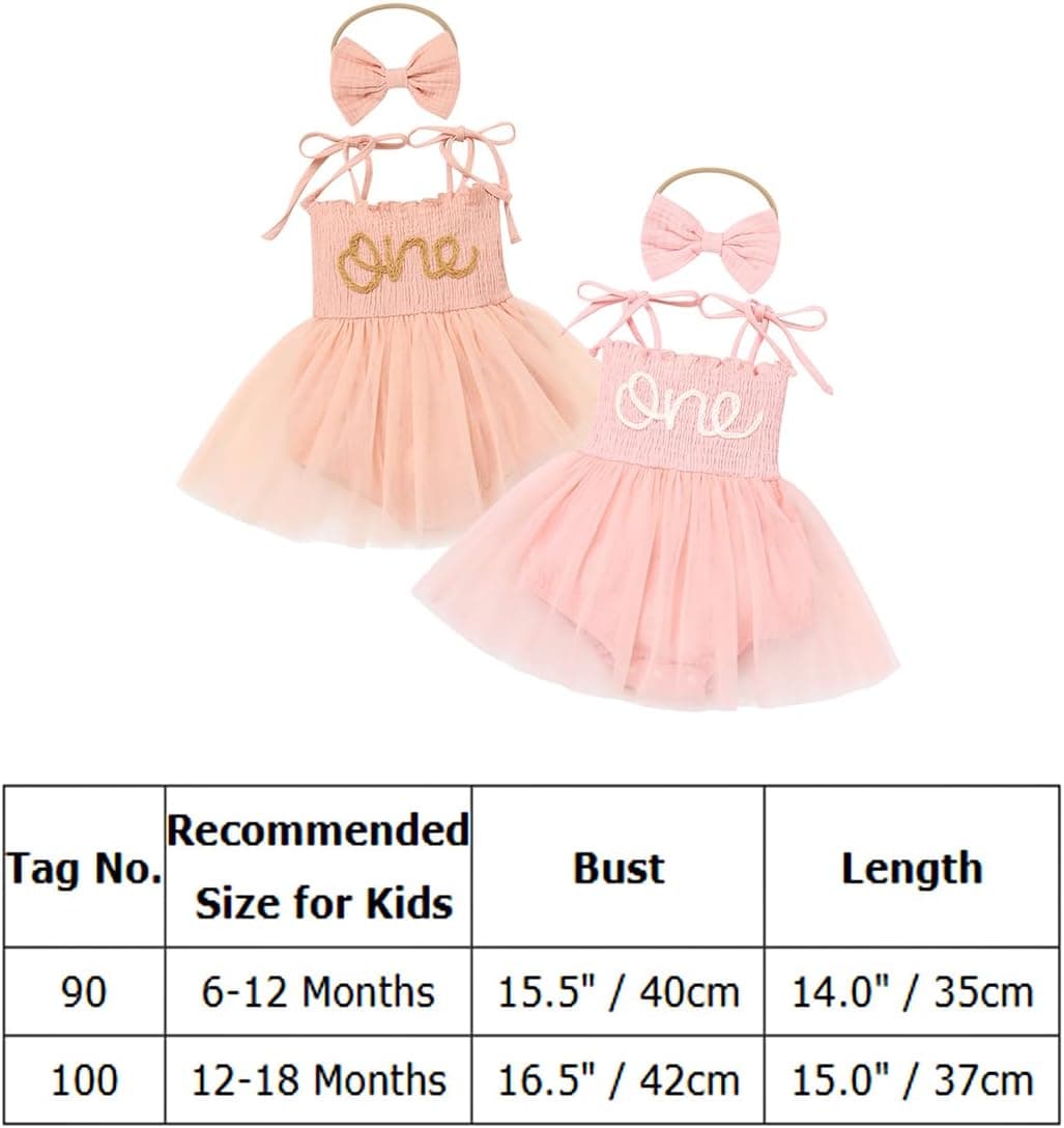 Baby Girl Strawberry One Birthday Outfit Boho Romper Tulle Dress Headband Summer Cake Smash Photo Shoot