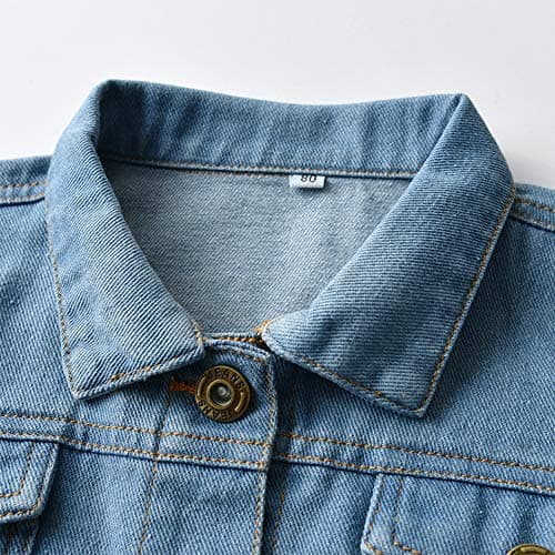 IMEKIS Toddler Denim Hooded Coat for Boys & Girls Fall Outwear