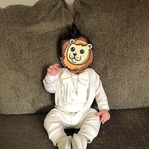Baby Boys Christening Outfit Bowtie Romper Suit Set