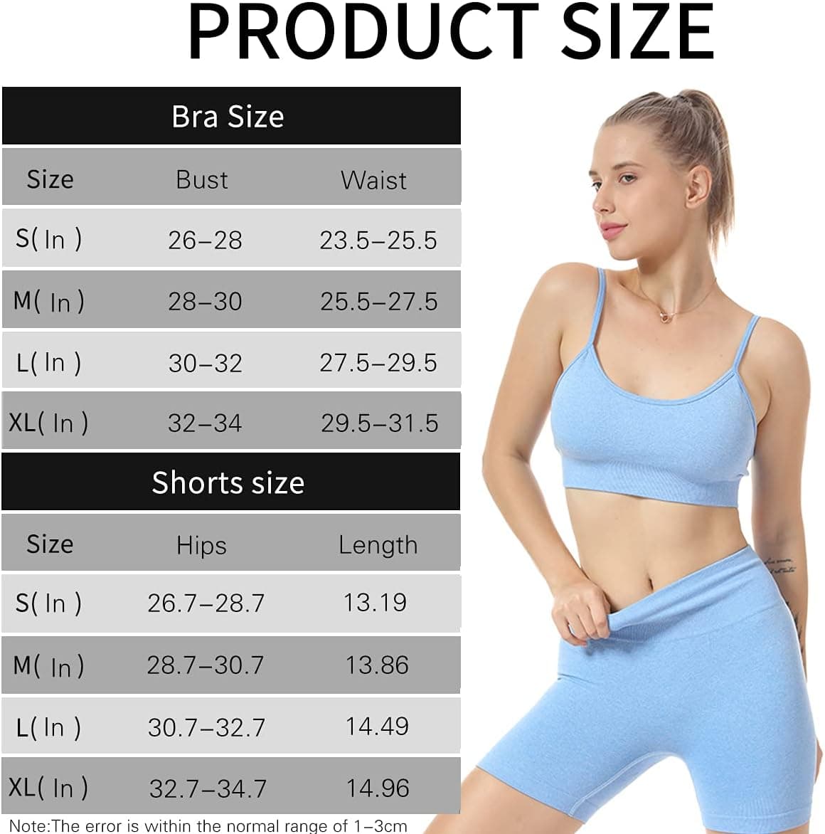 Women Seamless Yoga Set 2 Piece Workout Sport Bra with High Waist Shorts Legging Outfit Tracksuit.JNINTH