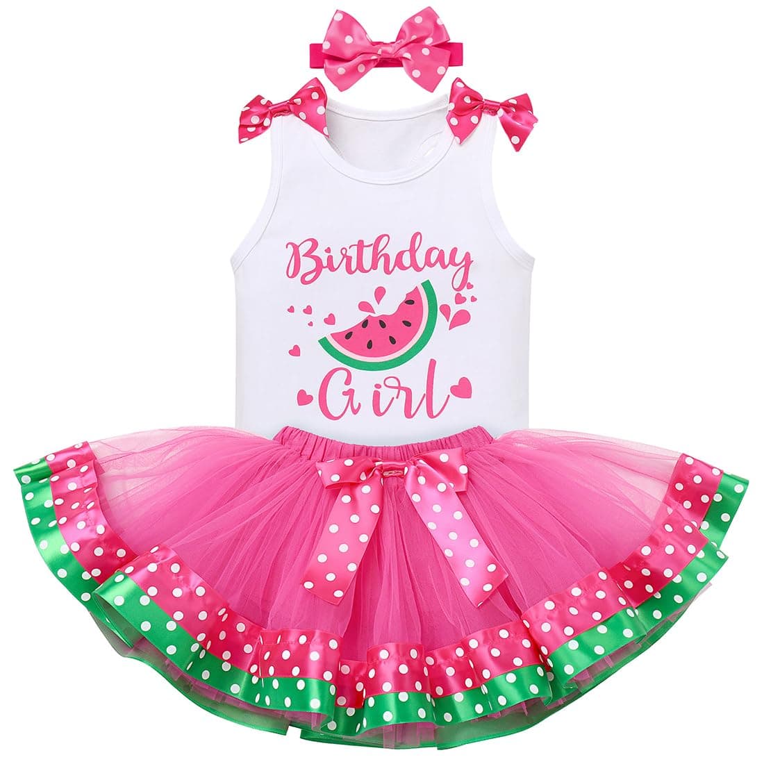 Summer Birthday Tutu Outfit for Toddler Baby Girl 1-5T