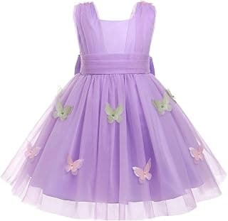 Toddler Baby Girls Butterfly Birthday Dress High Low Tulle Christening Formal Wedding Party Tulle Dresses Photo Shoot