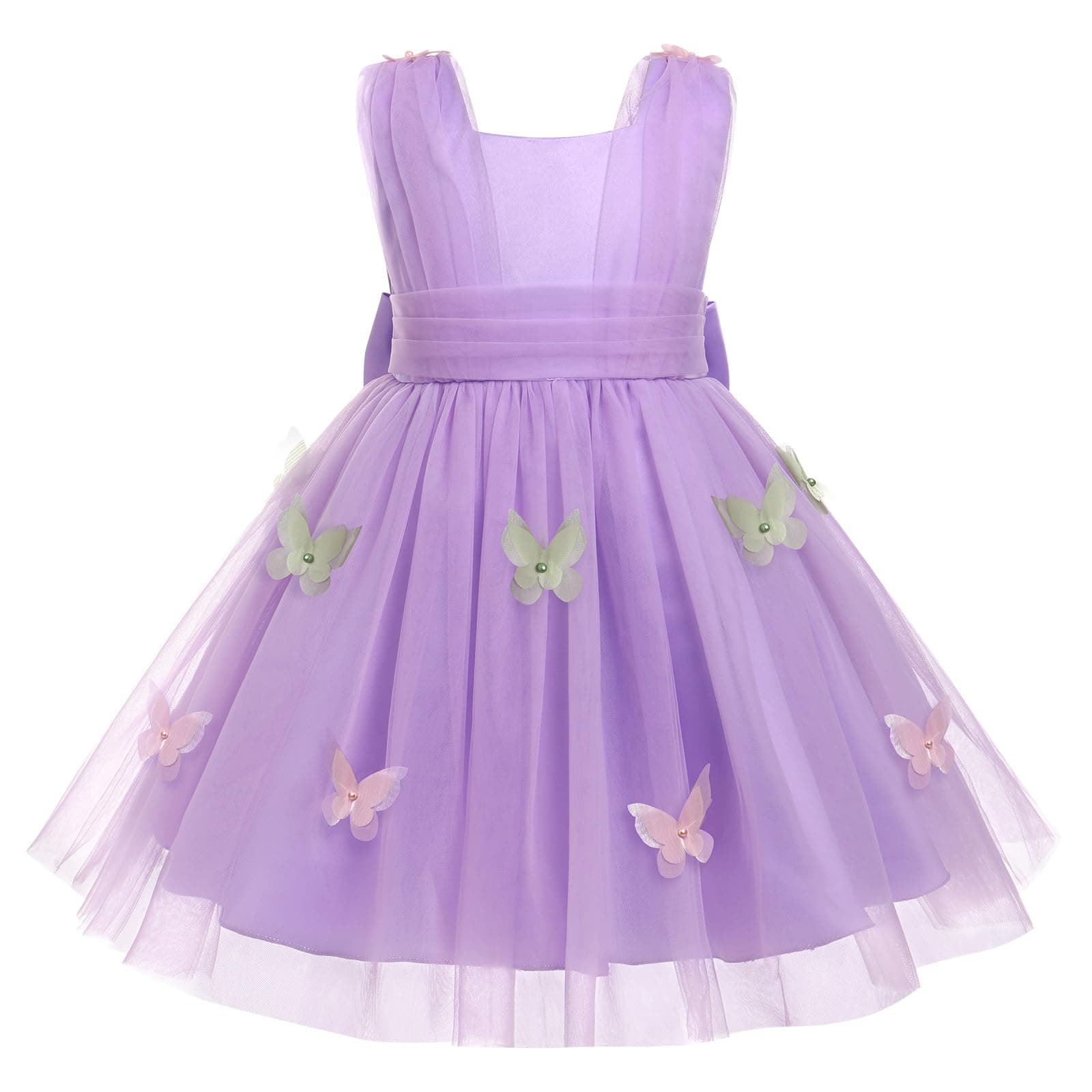 Toddler Girls' Butterfly Tulle Dress for Birthday and Special Occasions