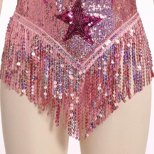Women's Sequin Tassel Bodysuit for Music Festivals and Nightclubs