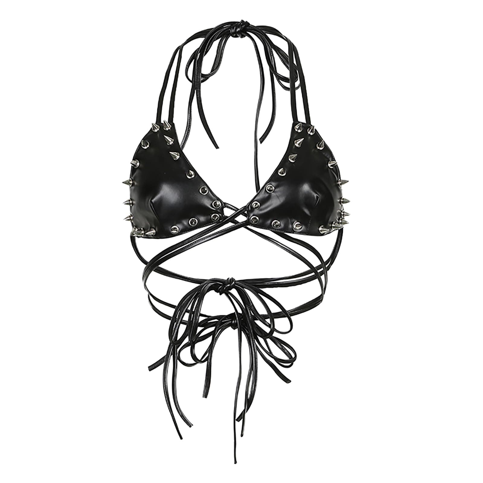 FlyCC Rave Party Strappy Criss Cross Crop Top Bra for Women