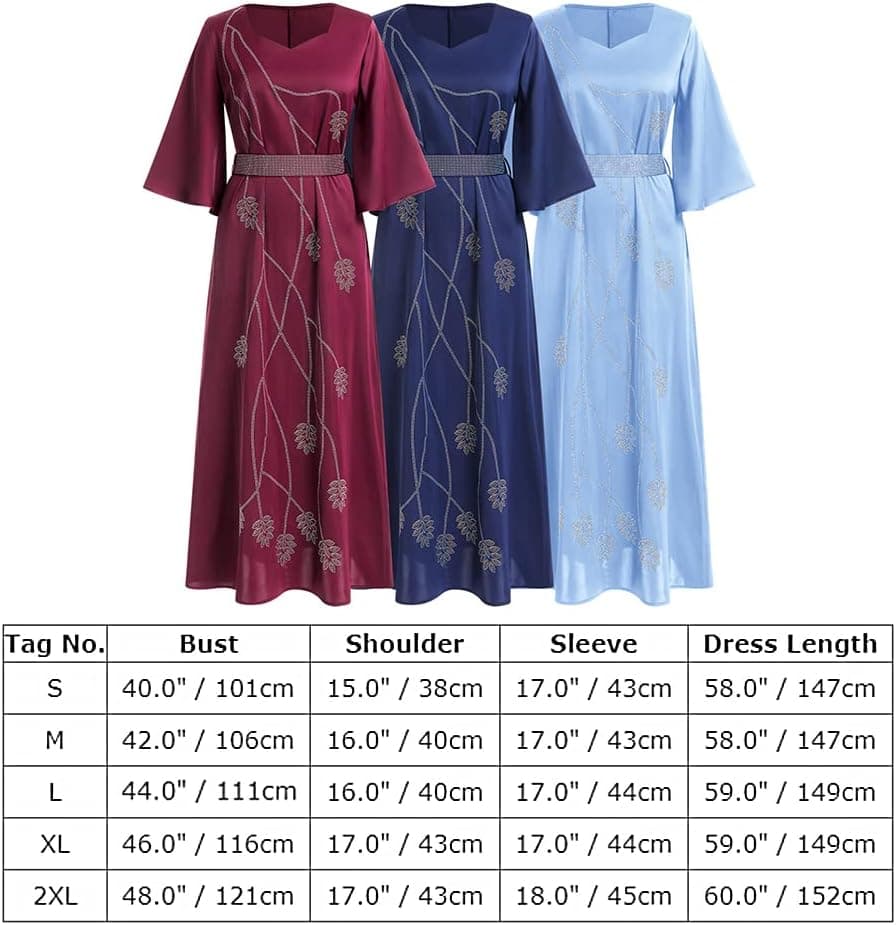 Women Muslim Abayas Applique Embroidery Long Sleeve Formal Dress Full Cover Islamic Dubai Robe Kaftan Prayer Clothes