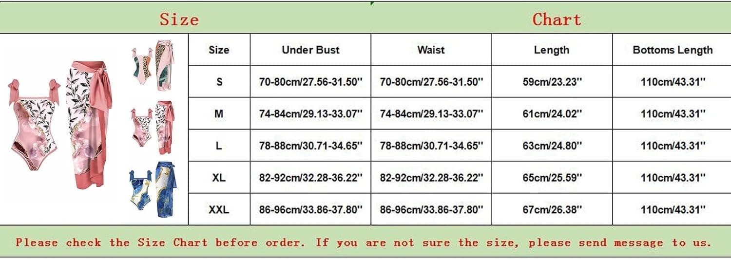 Women's One Piece Swimsuit with Bikini Maxi Wrap Skirt Sarong 2 Piece Retro Floral Print Bikini Set Tummy Control Tankini Set