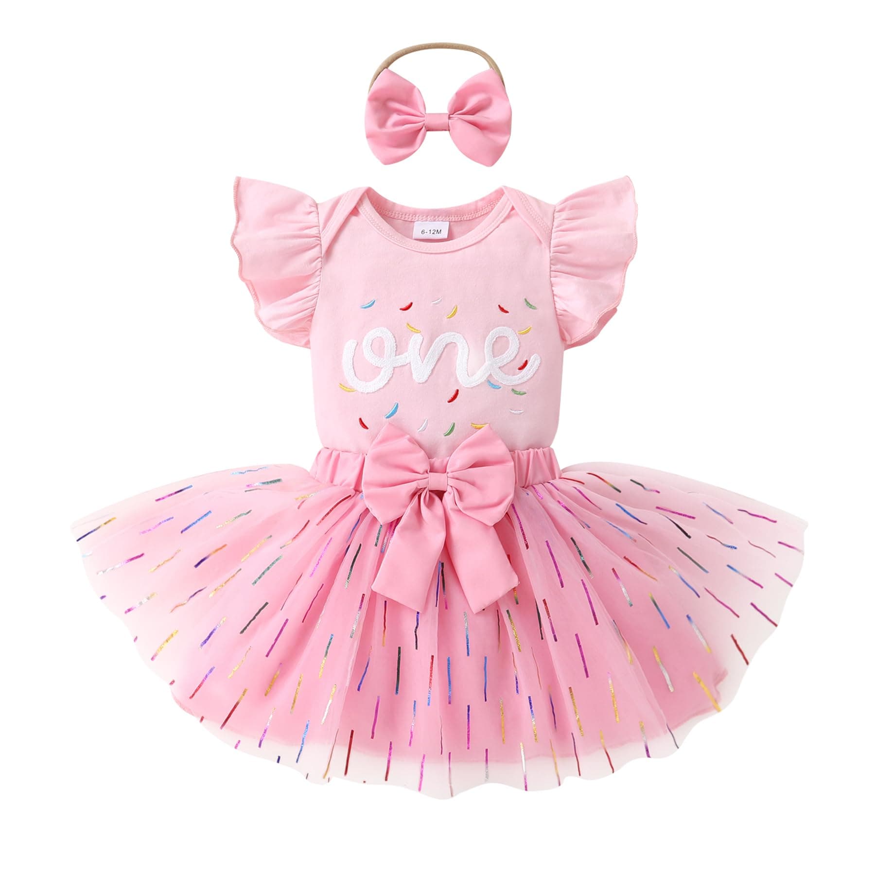 YOUNGER TREE Baby Girl 1st Birthday Outfits & Tutu Skirt with Headband