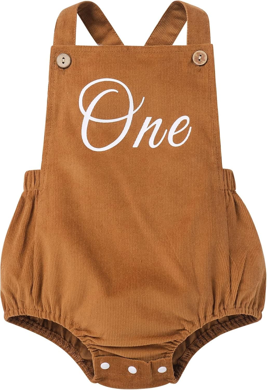 Toddler Girls Boys Boho 1st Birthday Outfit Solid Color Cake Smash Romper One Letter Print Birthday Clothes Photoshoot
