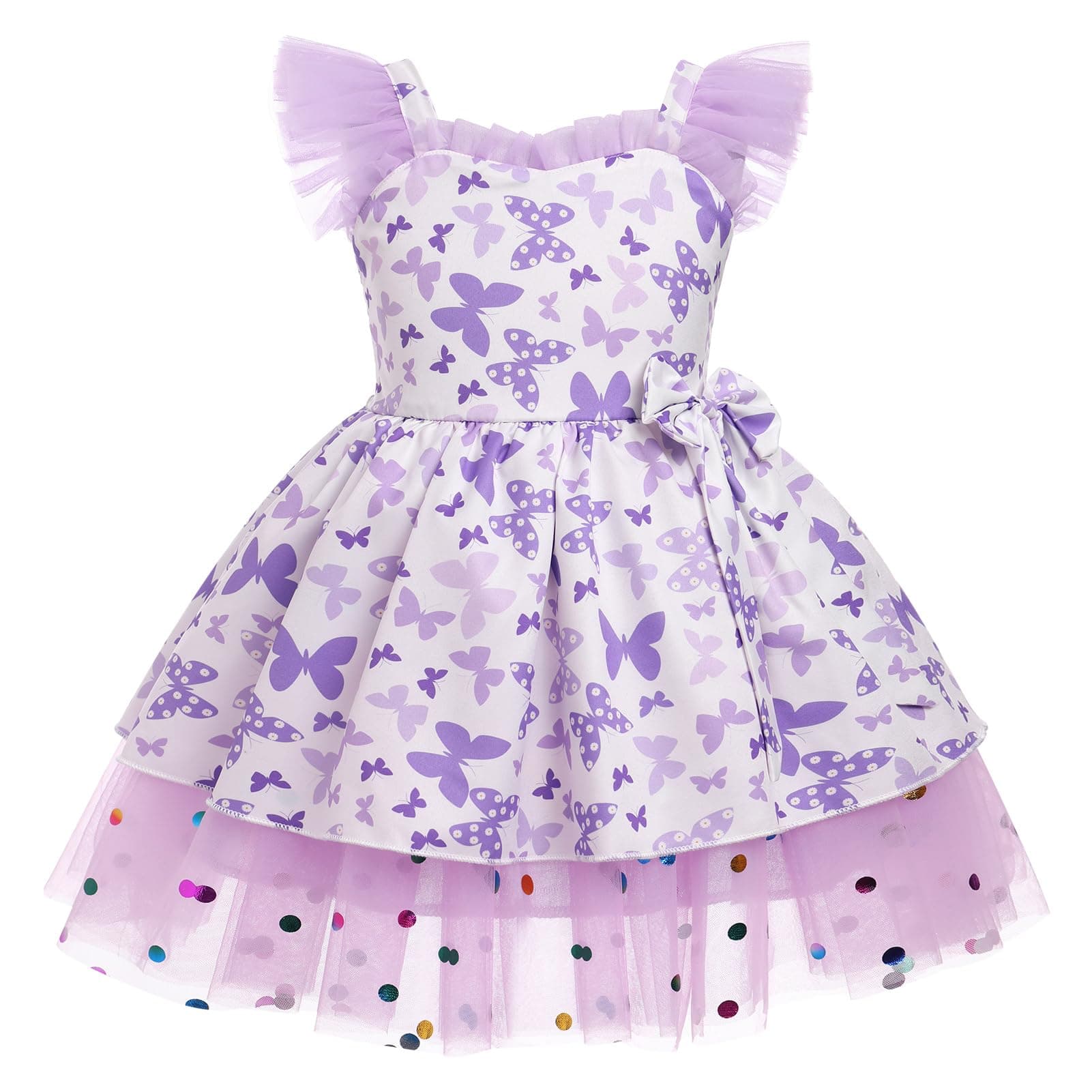 Toddler Girls Birthday Party Dress for Cake Smash with Cow and Strawberry Theme