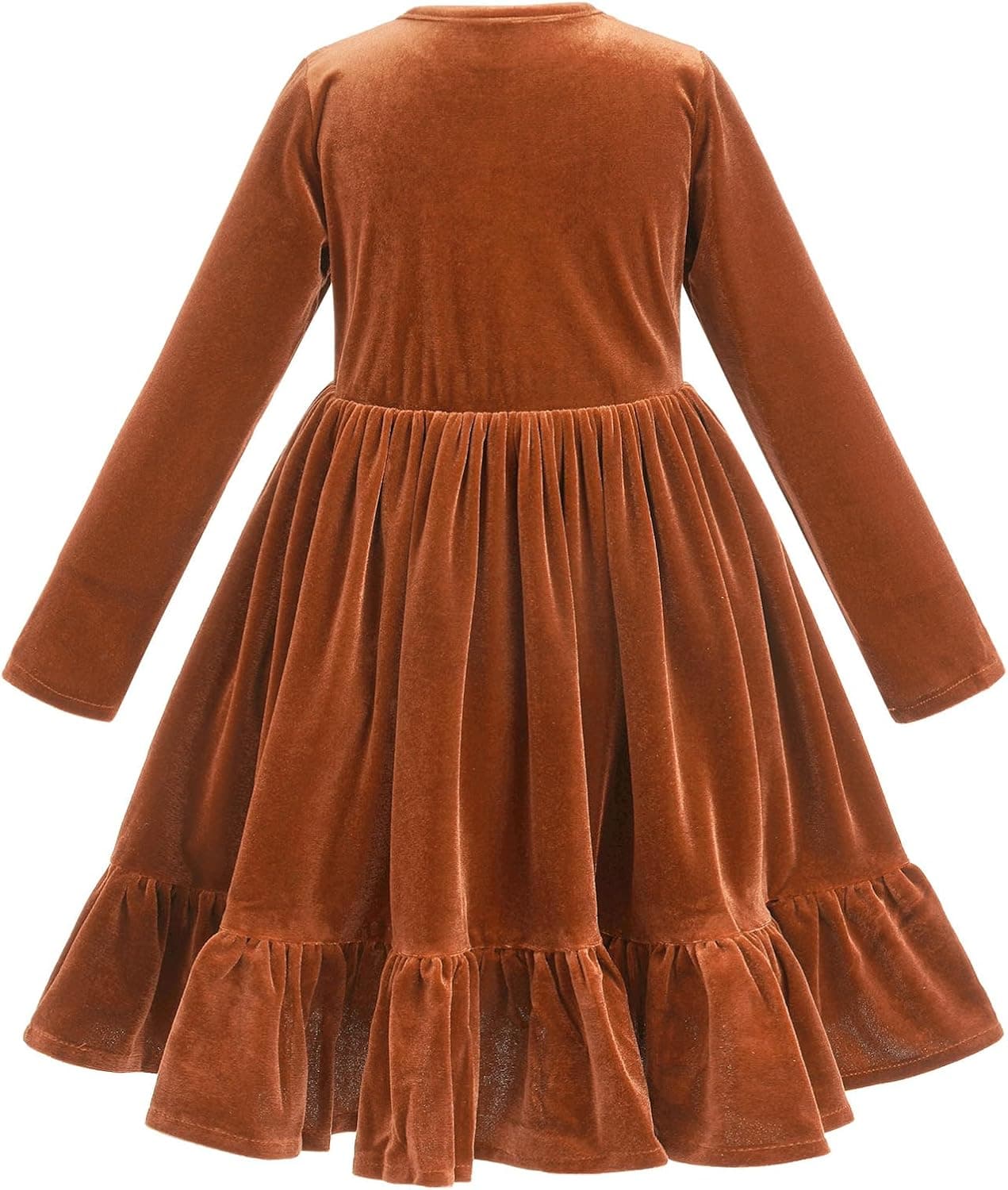 Toddler Kids Girls Christmas Velvet Dress Pageant Party Gown Fall Winter Long Sleeve Wedding Evening Holiday Dresses