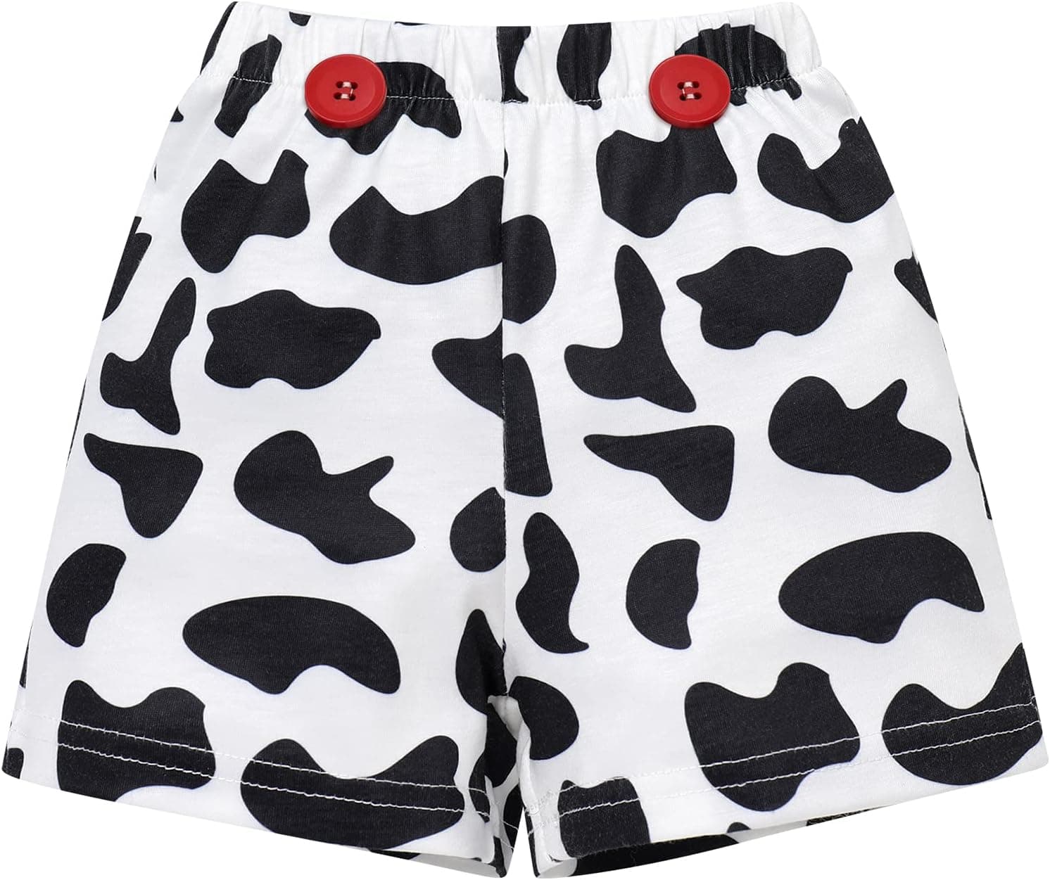 Baby Boy Farm Cow 1st Birthday Outfit Cake Smash Animals Print Shorts + Suspenders + Headband + Bowtie for Photo Shoot