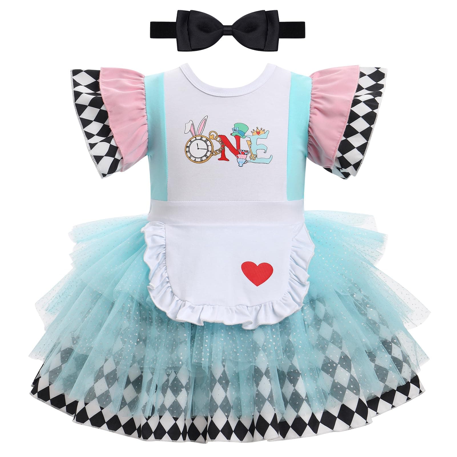 IMEKIS Baby Girl 1st Birthday Outfit Dress
| IMEKIS 1st Birthday Outfit Headband
| IMEKIS Baby Girl Cow One Ruffle Sleeve Outfit