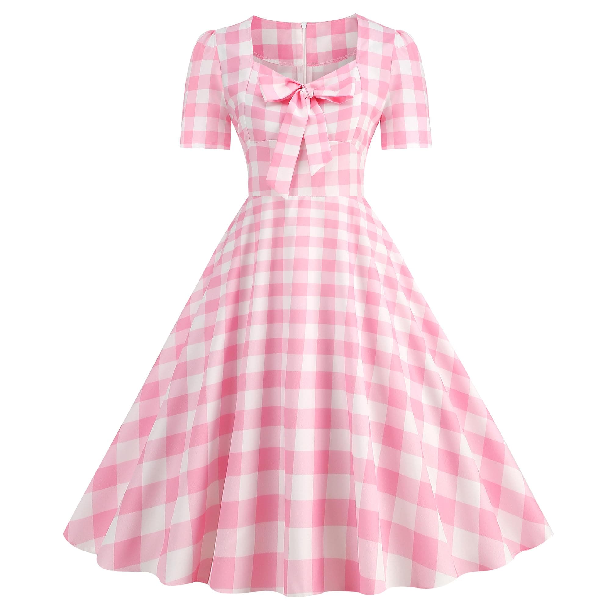 IMEKIS Womens 1950s Vintage Polka Dots Audrey Hepburn Dress