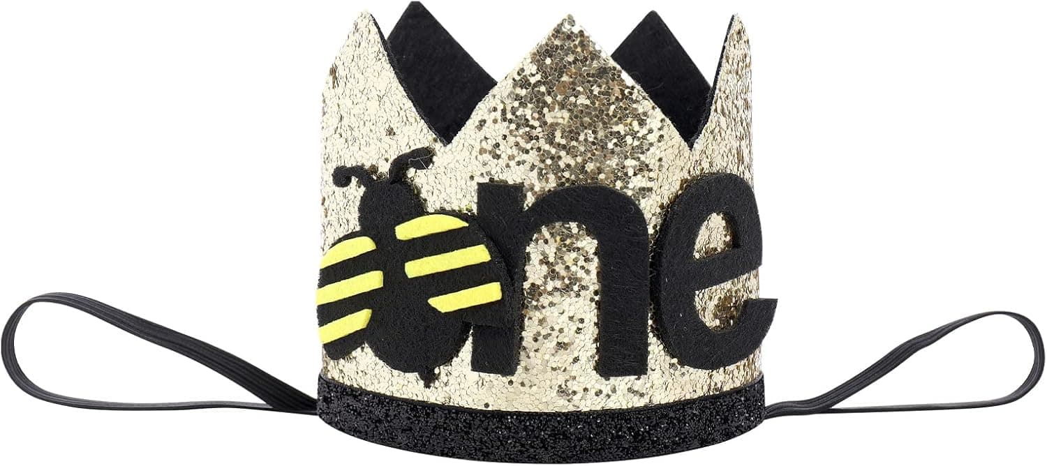 Baby Boys Bee 1st Birthday Outfit Cake Smash Romper Necktie + Shorts Pants + Crown Headband Clothes Set Photo Shoot