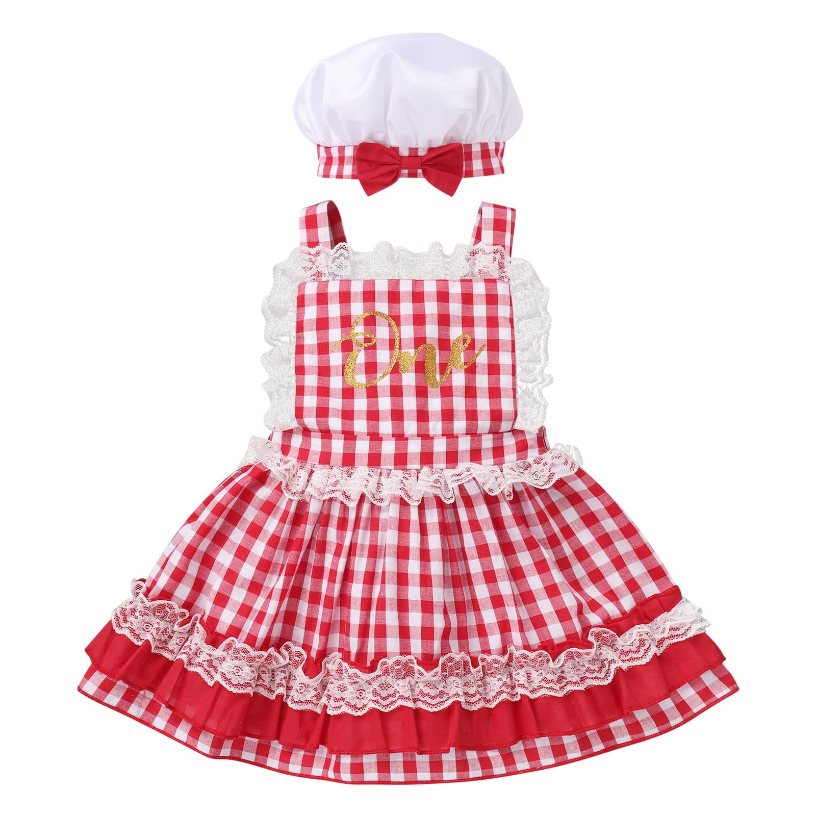 Baby Chef 1st Birthday Outfit with Hat and Tie