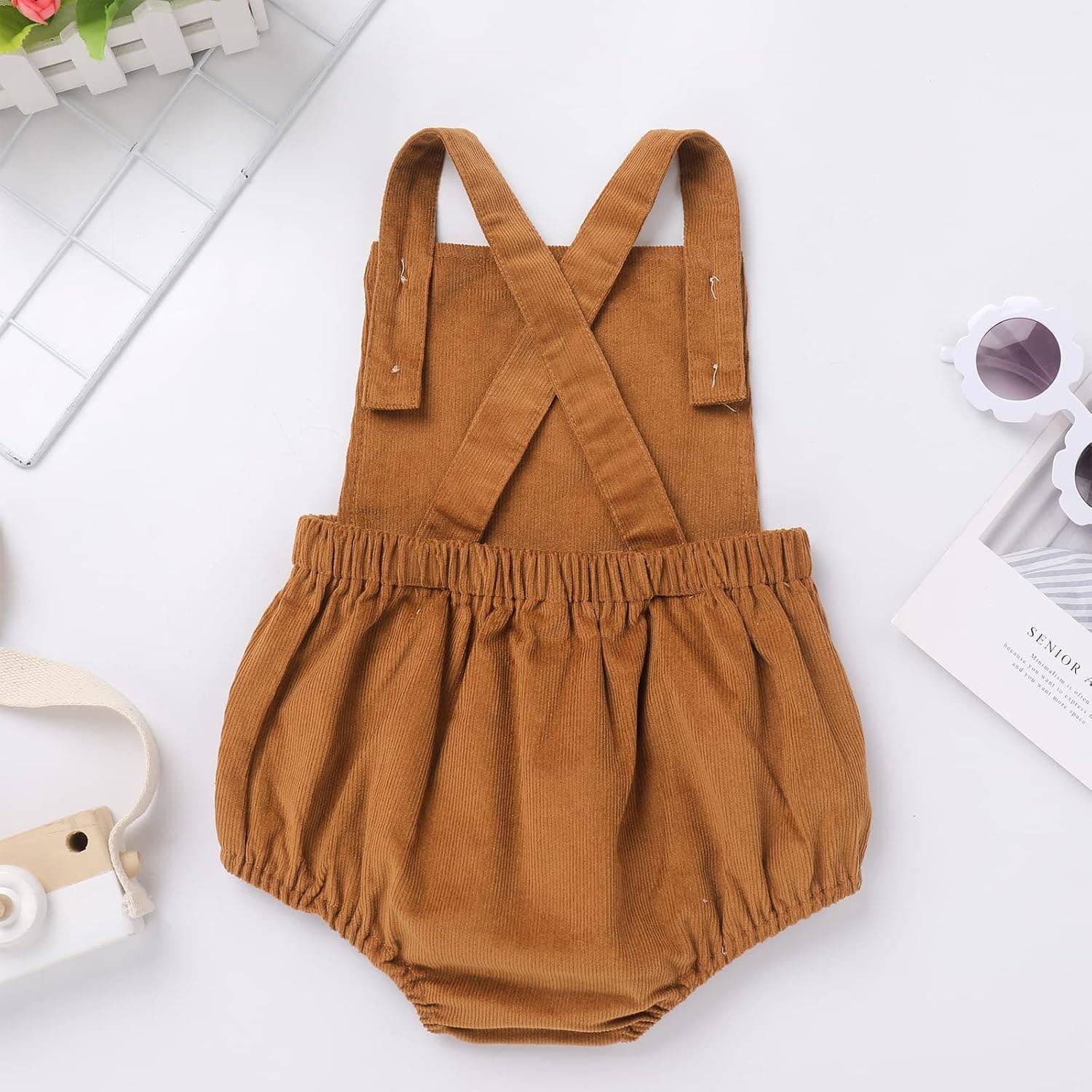 Toddler Girls Boys Boho 1st Birthday Outfit Solid Color Cake Smash Romper One Letter Print Birthday Clothes Photoshoot