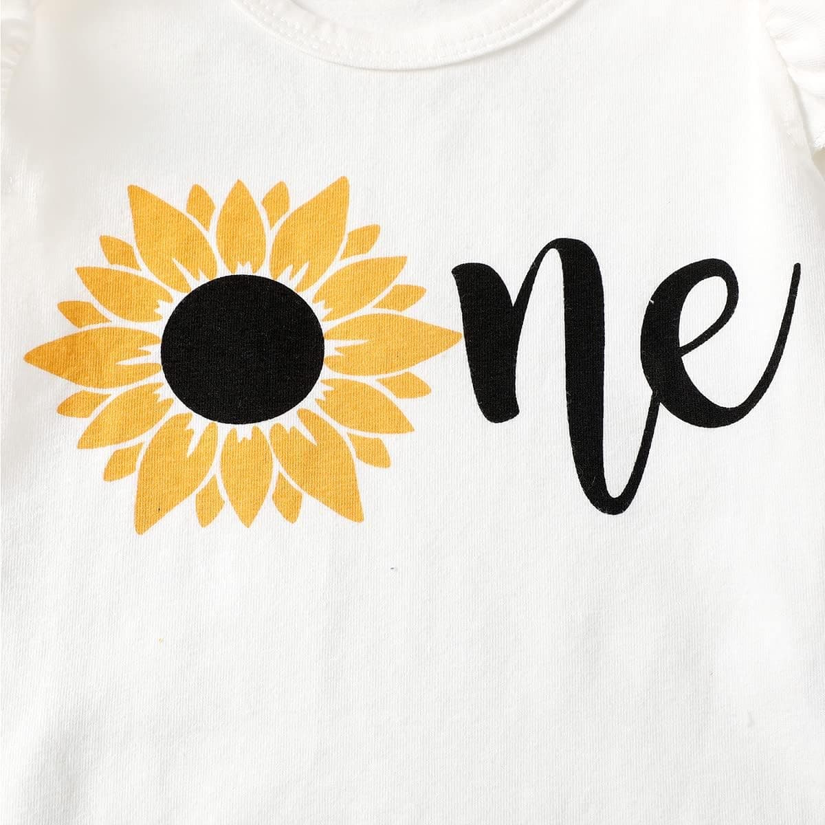 Baby Girl 1st Birthday Outfit First Birthday Clothes One Year Old Birthday Sunflower Skirt Set