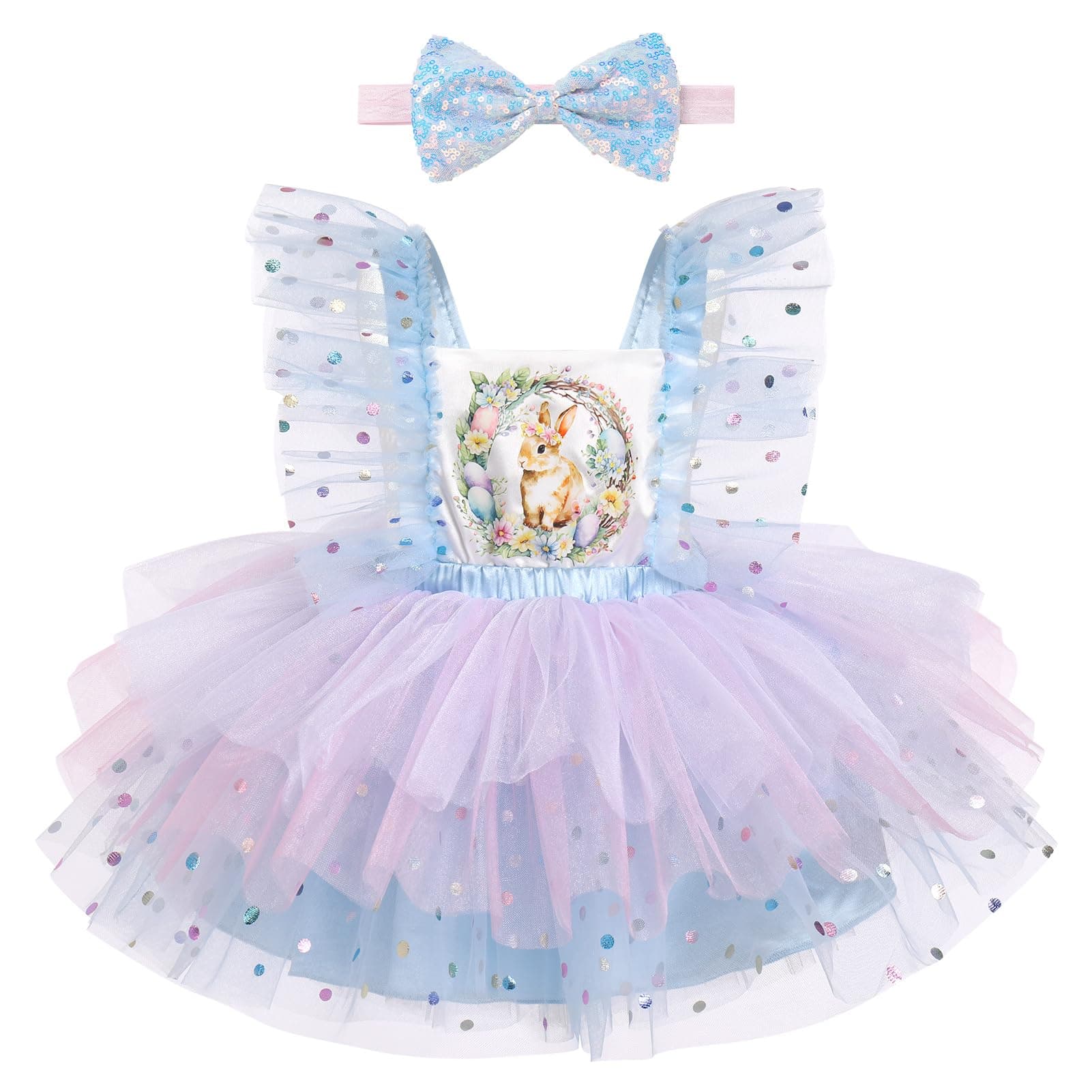 Toddler Princess Dress for St. Patrick's Day and Easter with Headband