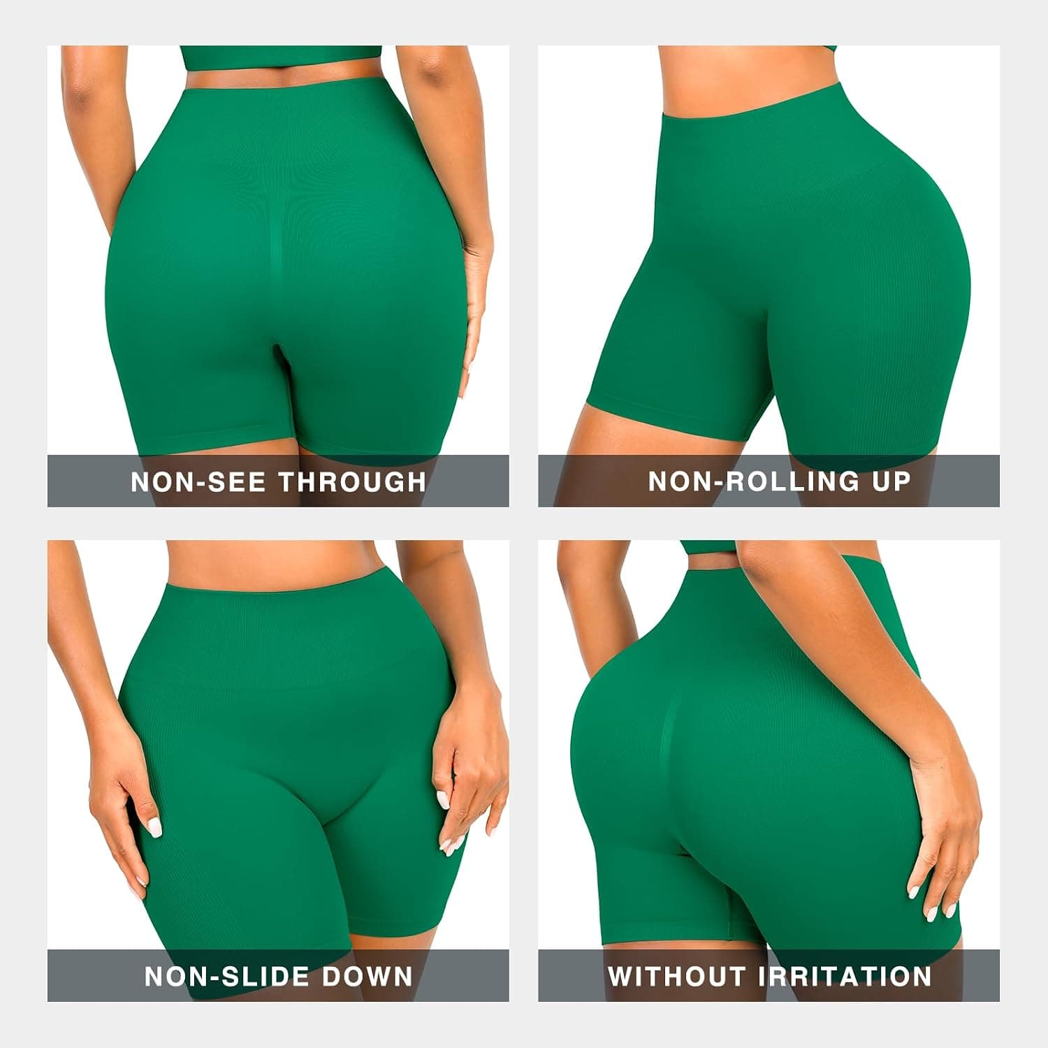 Workout Sets for Women 2 Piece Outfits Seamless Ribbed Sport Bra High Waist Shorts Reg & Plus Size
