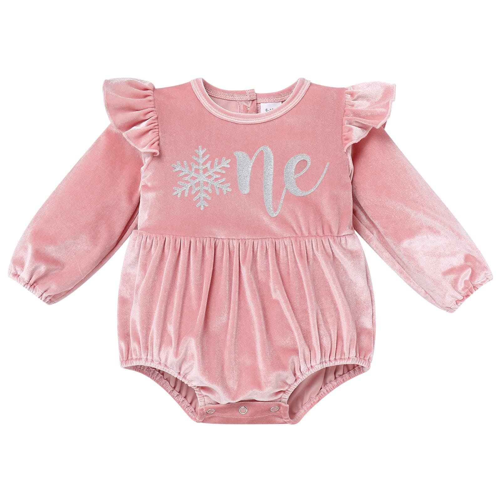 FYMNSI Solid Color Velvet Romper for Baby Girl Fall Birthday Outfit