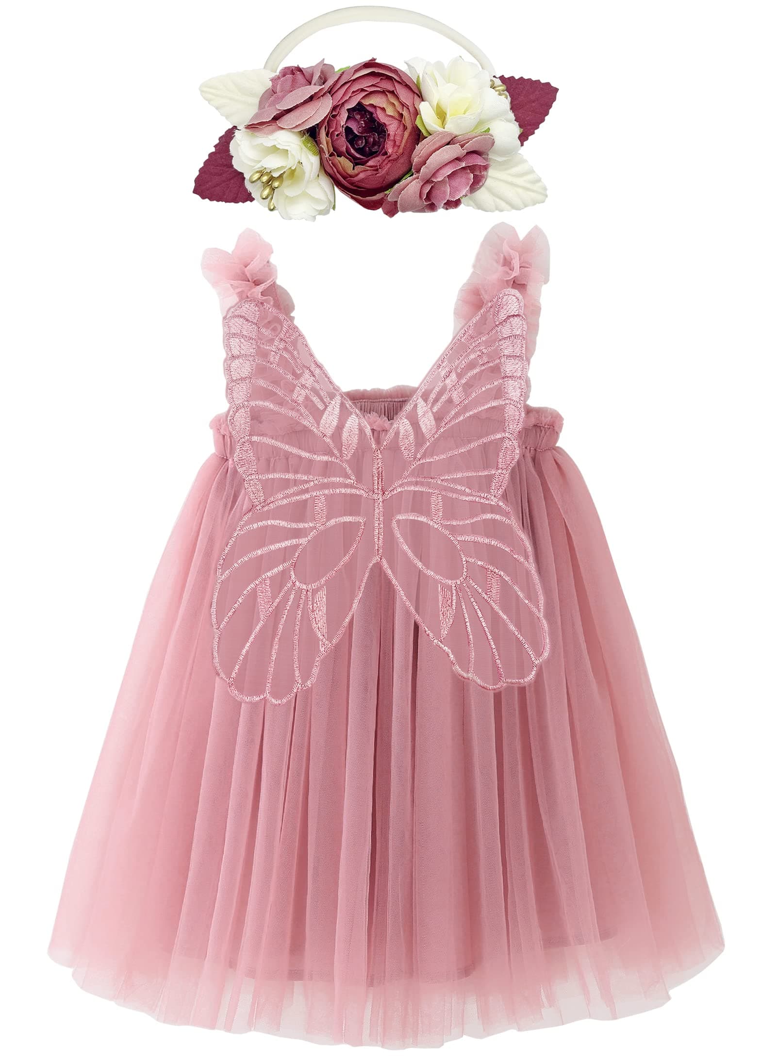 BGFKS Princess Tutu Dress with Flower Headband for Girls
