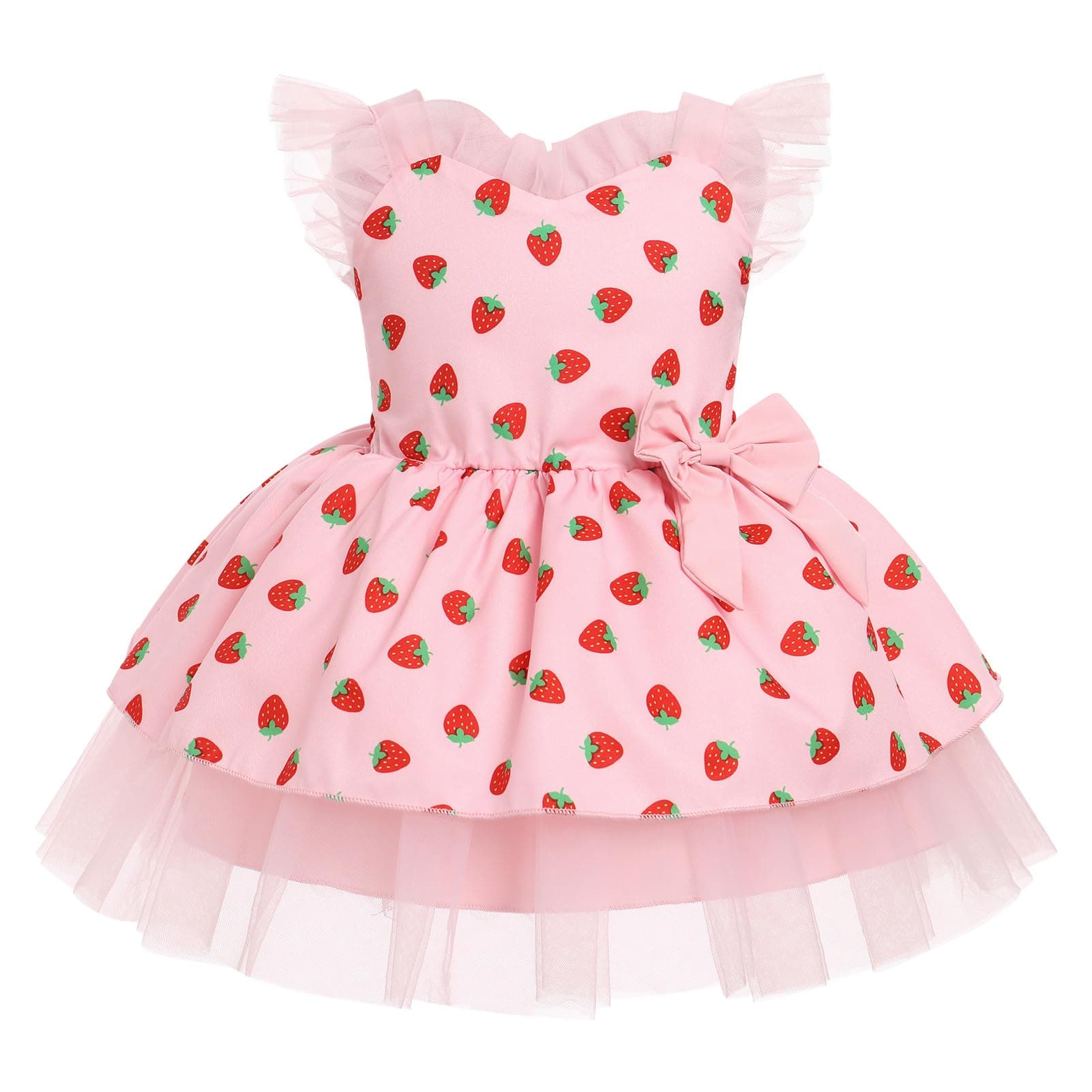 Toddler Girls Cow Print Birthday Dress