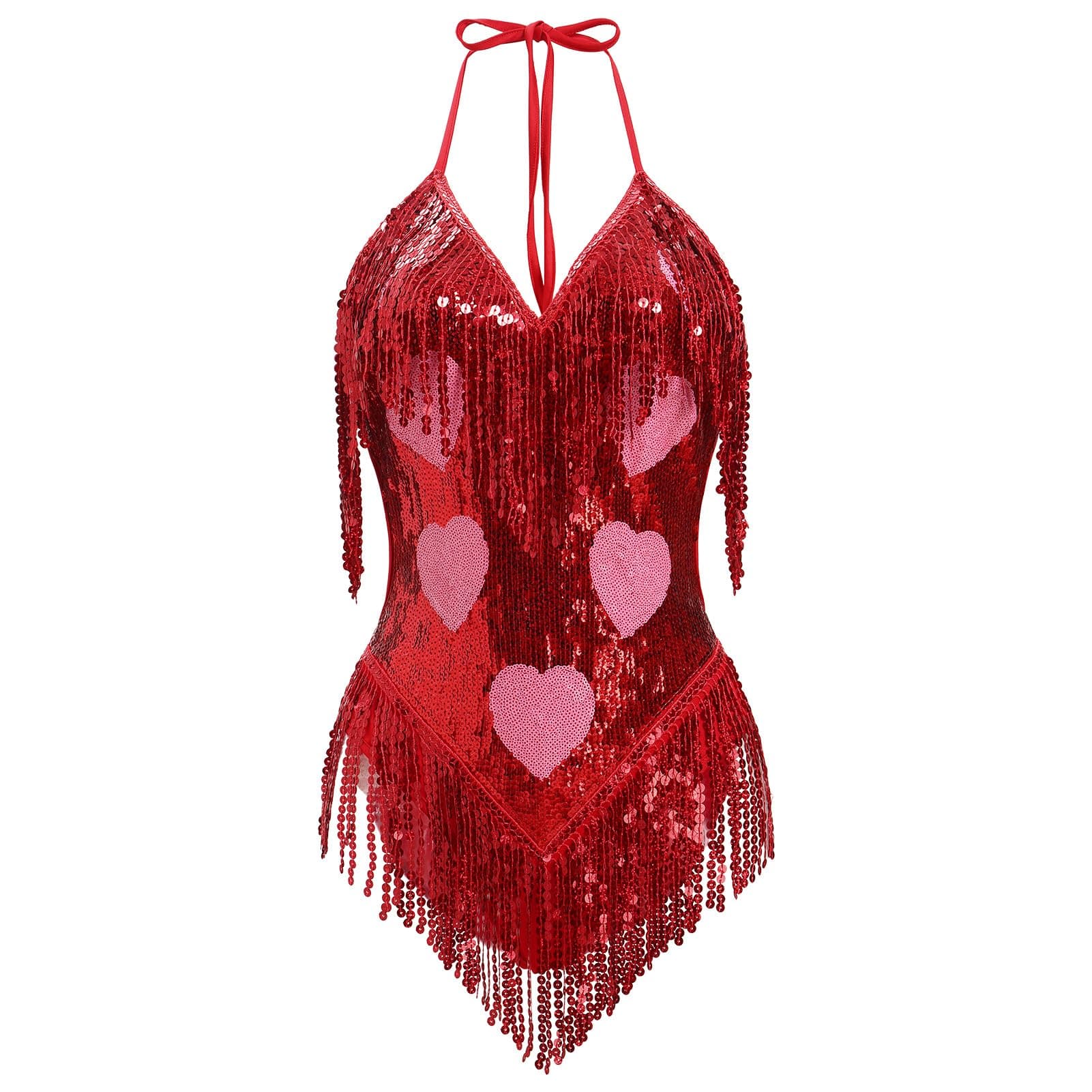 Women's Sequin Fringe Dance Bodysuit for Raves and Festivals
